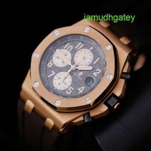 AP Mechanical Watch Pilot Watch ROYAL OAK OFFSHORE 26470IR ELEPHANT GREY MEN PARA RISK 18K ROSE GOLD ROSE MECÂNICO SWISS SUSKE