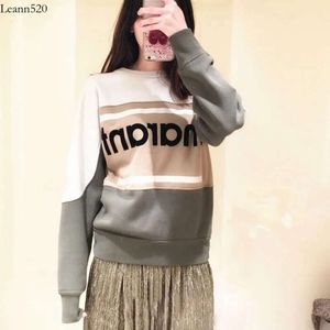 تباين ألوان نساء من النوع الثقيل قطيع طباعة الأكمام الطويلة Oneck عارضات وايلد سيدة pullover قمم 201204