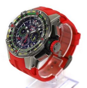 남자 시계 디자이너 시계 고품질 RM60-01 50mm 플라이 백 크로노 그래프 레가타 티타늄