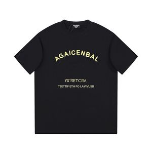 2024 primavera e verão de alta qualidade nova marca de moda camiseta co-branded clássico em torno do pescoço manga curta confortável respirável casual solto camisetas masculinas e femininas