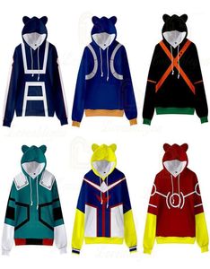 Men039s Hoodies Sweatshirts Kawaii My Hero Academia Jungen Mädchen Katze Ohr Anime Hoodie Sweatshirt Harajuku Boku No Hoody Kinder Cl6564918