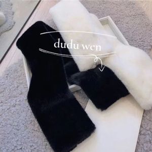 87X13 classic fur scarf fashion double-C scarves for elegance keep warm color option no box246x
