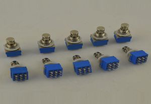 Lot10 3pdt 9pin efeitos de guitarra stomp switch pedal caixa pé metal true bypass 9463755