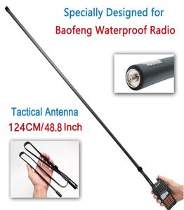 ABBREE 124 CM Wasserdichte Faltbare Taktische VHFUHF 144430 MHz Antenne Für Baofeng UVXR UV9R Plus Wasserdichte Radio Walkie Talkie9227012