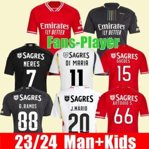 2023 2024 Fans Player Versão Futebol Jerseys Seferovic Waldschmidt Pizzi Rafa G. Ramos 23 24 Home Away Men Kids Kit Camisas de Futebol Otamendi Kokcu Di Maria