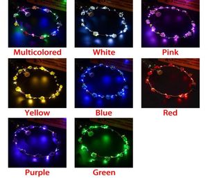 Nowe włosy opaska na głowę Wedding Party Crown Flower Pałąk LED LIKALNE LIGE WIERNE WIERNEK KOBIETA039S Świewanie wieniec4181834