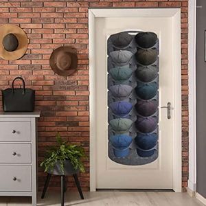 Storage Boxes Double Line Hat Holder Cap Organizer Hanging Rack For Baseball Hats Capacity Anti-slip Wall Or Door Neatly