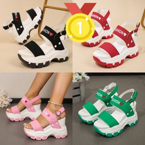 New Slippers Buckle Strap Wedge Heel Sandals for Women Summer Lightweight Platform Slide Non Slip shoes GAI low price 35-43