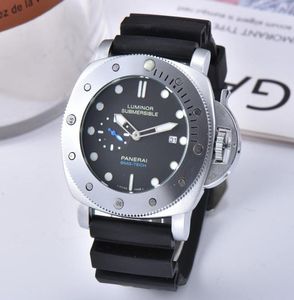 032 Panerai132Top Classic Business Men Automatyczne zegarki mechaniczne gumowe męskie wodoodporne zegarek 48mm4403267