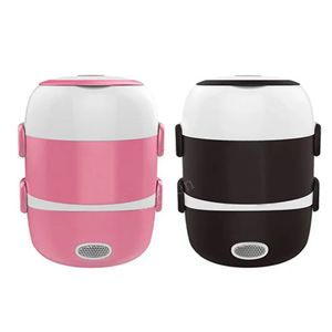 Mini Electric Rice Cooker Rostfritt stål 23 lager ångare Portable Meal Thermal Heat Lunch Box Food Container Warmer 240313