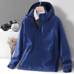 Men's Jackets 2024 Spring And Autumn Fashion Trend Solid Color Hooded Coat Casual Relaxed Comfortable Waterproof Windproof Jacket