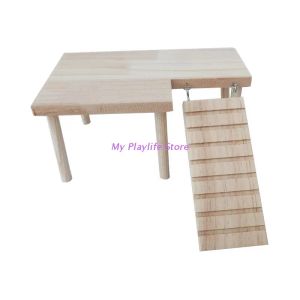 Giocattoli Giocattolo per criceti Installazione fai-da-te Terreno da gioco Legno naturale Piccoli animali Scala da arrampicata Piattaforma Supporto Giocattoli per uccelli Forniture per piccoli animali domestici