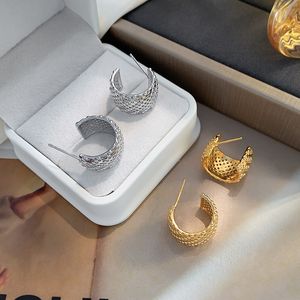 Luxus Ohrringe Designer C-förmige Ohrringe 18K vergoldet Ohrstecker mit quadratischen Löchern für Frauen für Party Schmuck Geschenk