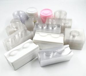 Hela Clearwhite Lash Trays Plastic Mink Lashes Holder Eyelash Tray For Eyelash Packaging Box Square Diamond Case3977626