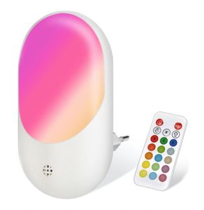 1W 16 Colors Changing RGB LEDs Night Lamp with Controller Stepless Brightness Adjustable Dimmable 4 Dynamic Lighting Modes Memory 2143106