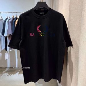 Balencigaly Francia Parigi Designer Miscela di cotone Magliette Lettera stampata Uomo Donna Maniche grafiche 2B Abbigliamento Moda casual Tendenza Balencaigaly Girocollo 7508