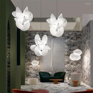 Lâmpadas pendentes Lâmpada de tecido Moooi Serpentine Chandelier para jantar sala de estar centro mesa quarto nórdico guarda-chuva em forma