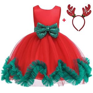 Flickaklänningar 3-10 år flickor klänning trycker jul prinsessa födelsedag närvarande festival fest kostym barn år kläd