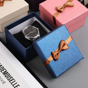 Womens Watch Display Box Gift Packaging Box Decorative Armband Storage Box med svampkudde smycken Tillbehör Arrangör 240314