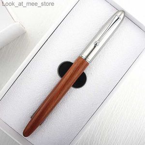 Fountain Pens Fountain Pens Luxury Wooden Fountain Pen Wooden Stationery School Supplies Calligraphy Ink Pens Q240314