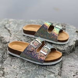 Men's Summer Slippers Comfortable Soft Soles Indoor Anti-Slip Deodorization Fashion Sequins Cute Beautiful Beach Sandals