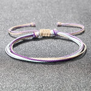 Link-Armbänder, handgefertigt, geflochtene Wachslinie, Armreifen für Damen und Herren, modisches mehrfarbiges Armband, Glücks-Yoga-Schmuck, Paar, verstellbares Geschenk