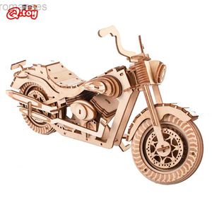 3D Puzzles 3D drewniana łamigłówka motocyklowe zabawki edukacyjne dla dzieci 14Y+ DIY Handcraft Lasering Puzzle Puzzle Puzzer