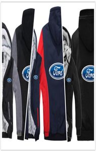 Inverno com capuz ford logotipo do carro impressão das mulheres dos homens quente engrossar hoodies roupas de outono camisolas com zíper jaqueta de lã com capuz streetwear5168019