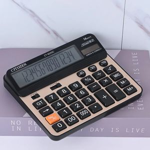 14 siffror Elektronisk kalkylator stor skärm Desktop Calculators Home Office School Financial Accounting Tools 240227