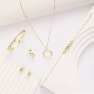 Necklace Earrings Set LUIZADA 2024 Jul Selling Accessories Wedding Elegant Delicate Jewelry For Slender Women Ring Earring Bracelet