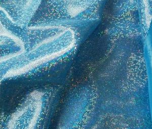 Fabric Glitter Laser Polyester Iridescent Foil Bronzing Knit For WeddingBackdropDecorBlackWhiteBluePinby The Meter2116949