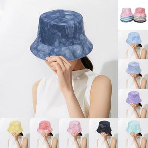 Ball Caps Bucket Packable Beach Mens Side Hats Summer Double Tie Dye Hat Sun Washed Women Baseball Floppy For Men
