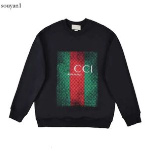 2023 Autumn/Winter New 100% Cotton Letter Printing Classic Long Sleeve Pullover Hooded Sweater Street Fashion Style S210