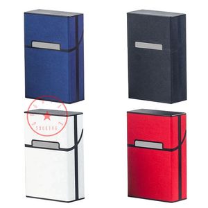 Latest Style Colorful Leather Smoking Cigarette Storage Box Portable Innovative Magnetic Buckle Flip Cover Dry Herb Tobacco Housing Holder Stash Case