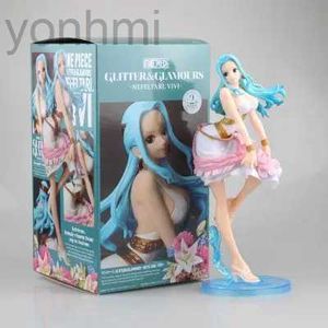 Action Toy Figures 23cm One Piece GK Nefeltari Vivi Anime Figur Fashion Trend Serie Sexig Beauty Girl Statue Action Figur Collectible Model Toys LDD240314