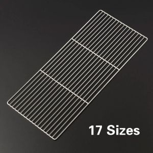 Siatka bezstronna grilla Grill Drut siatka ze stali nierdzewnej Grill Square Square BBQ Rack Grid do kempingu akcesoriów piknikowych