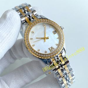 woman automatic watch designer watch Movement 2813 Sapphire Glass Blue Dial 33mm Girl Waterproof Watches Pearl Shell Dial