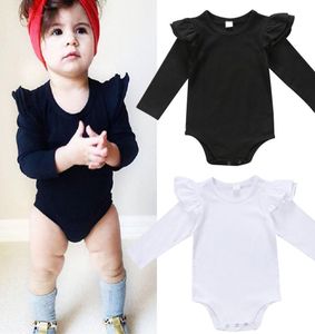 Yeni doğan kız bebek atlayıcılar kız butik seti sonbahar kış uzun kolu bodysuit romper tulum toddler kıyafet kıyafetleri 018m6829248