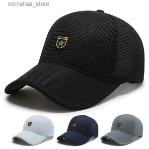 Ballkappen Mode Frauen Männer Sommer Baseball Mütze Frau männlich atmungsaktivem Mesh Snapback Hüte schwarze lässige Sonnenhle Hats Cap for Women Meny240315