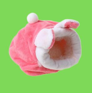 Bonito dos desenhos animados rato cobaia cama animal de estimação dormir casa quente hamster cão gatinho ninho macio mini pequenos animais quarto animal suprimentos3604984