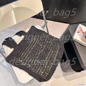 Designer Bag Large Capacity Handbag Luxury Beach bag Brands hollow out summer Fashion women's holiday brand woven tote bag Lafite grass material