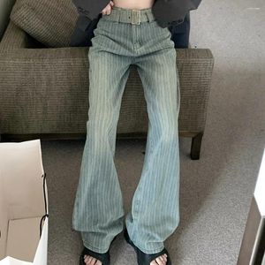Damskie spodnie dżinsowe dla kobiety niebieska prosta noga wysoka talia szeroka gyaru streetwear dżinsowe rozmiar x larg spodni