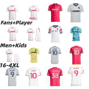 Louis City JERSEYS DE FUTEBOL KLAUSS MLSES CASA Fora st Louis''RED' SC branco NILSSON NELSON GIOACCHINI VASSILEV BELL PIDRO CAMISAS DE FUTEBOL fãs jogador JACKSON 16-4XL