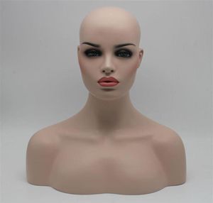 Light Skin Fiberglass Female Mannequin Head Bust For Lace Wig Jewelry And Hat Display243u4819338