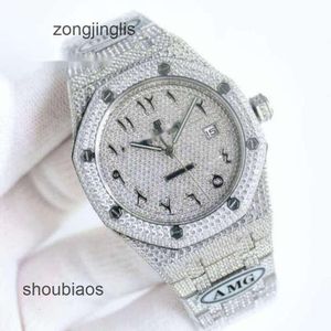 APS Women luksus Diamondencrusted Projektant zegarek pełny diamentowy zegarek lód Out Men Watch AP Menwatch Auto Mechanic