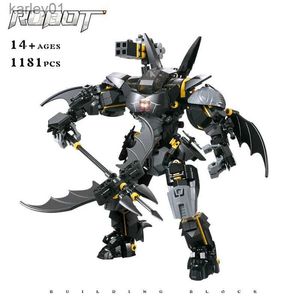 Transformation Toys Robots City War Mechanical Armor Robot Build Build Mocha Dark Super Warrior Figure Figures Model Brick Boys Toy For Kid Gift YQ240315