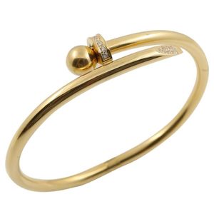 2023 Boguła ze stali nierdzewnej Gold Kolor Bracelets Bransysterię luksusową markę stylowe śruby dla kobiet biżuteria do dekoracji dziewczynki ACCE222O