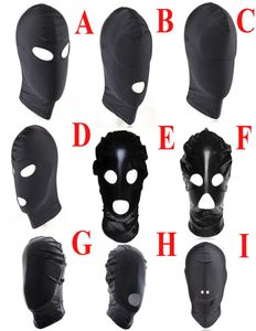 Máscara de cabeça para cosplay, máscara de capuz bdsm unissex com olhos vendados, bondage, halloween, brinquedos sexuais adultos para casal c181127019158452