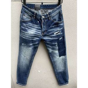 Designer Mens Jeans Fashion Slim Fit Washed Motocycle Denim Pants Panelled Hip Hop Trousers