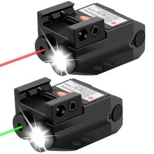 Ao ar livre tático todo o metal mini led vermelho verde laser combinação integrada inferior pendurado lanterna 493406